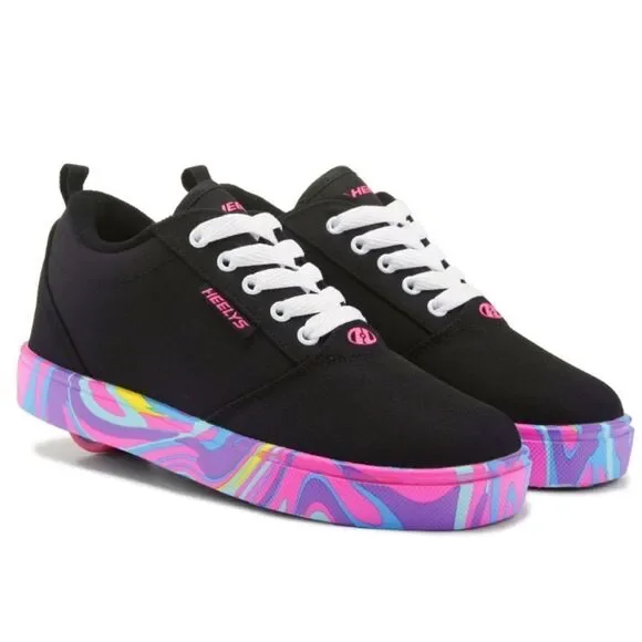 HEELYS Sneakers Pro 20 NWT Rainbow Wheeled Shoes Multicolor Pink Black Size 5 - Picture 11 of 11